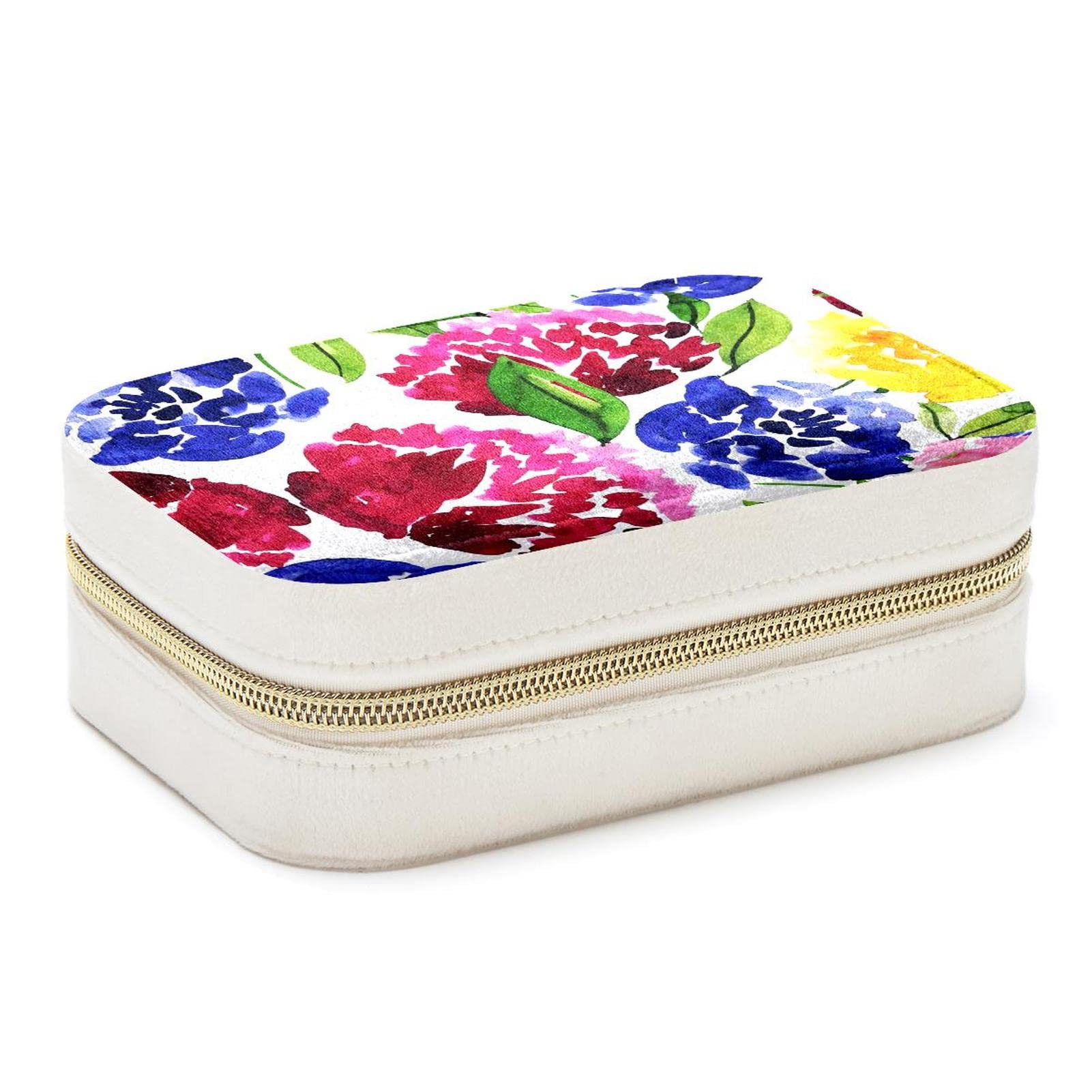 Boîte à bijoux de voyage fleurie : cadeau demoiselle d'honneur