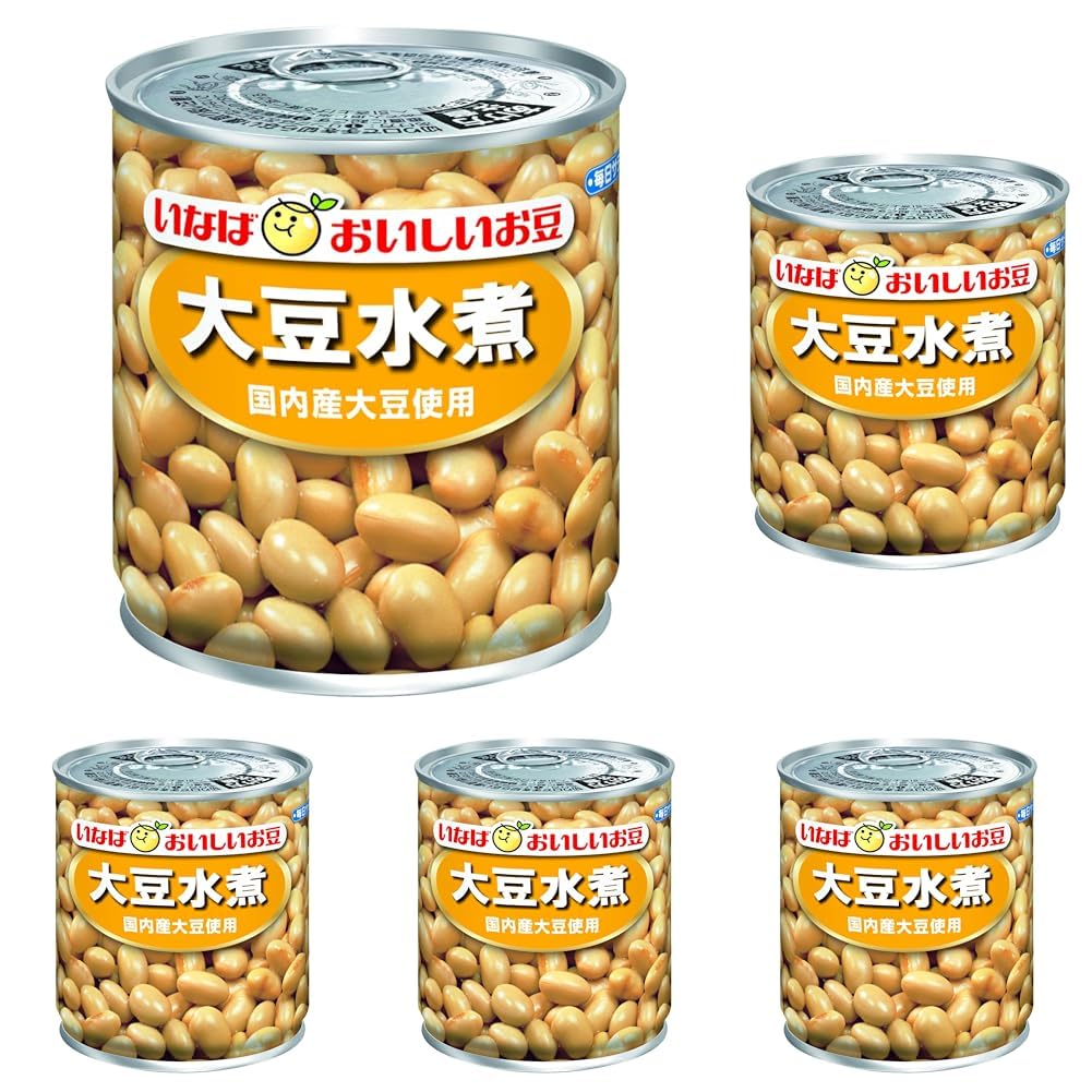 Amazon.co.jp: いなば 大豆水煮 国内産大豆使用 290g【大容量】 (× 5