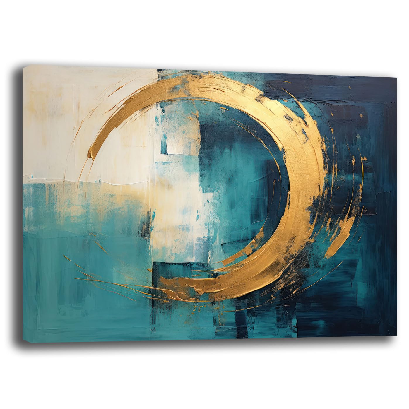 Printerland Quadro Moderno Soggiorno Astratto Industrial Oro Quadri moderni da Parete XXL grande Stampa su tela Canvas Decorazione Murale muro Arredo Camera da letto Cucina (7, 70x100 cm)