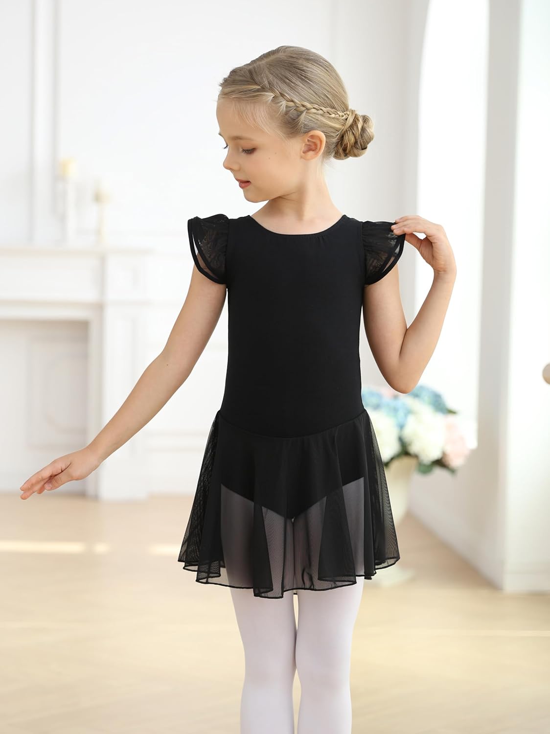 Ballet Leotards for Girls Toddler Dance Leotards Short/Long Sleeve Skirt Ballerina Outfits - Image 3