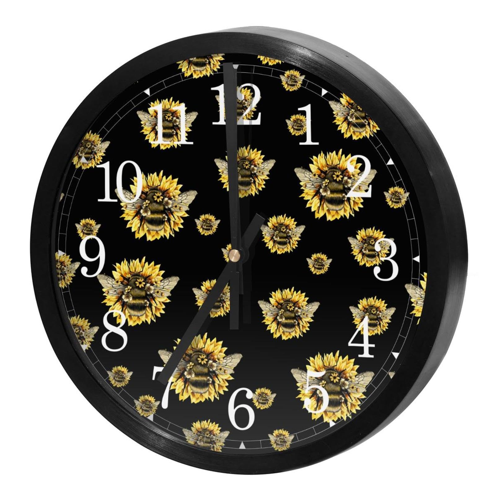 Horloge murale silencieuse contre les bruits nocturnes, quartz sans tic-tac à piles