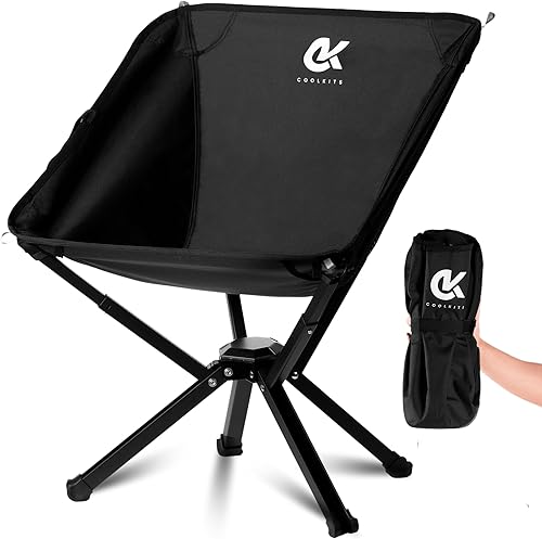 Coolklick - Sillas de campamento, silla de playa con capacidad de 330 libras, sillas plegables para exteriores, viajes, senderismo, mochileros y