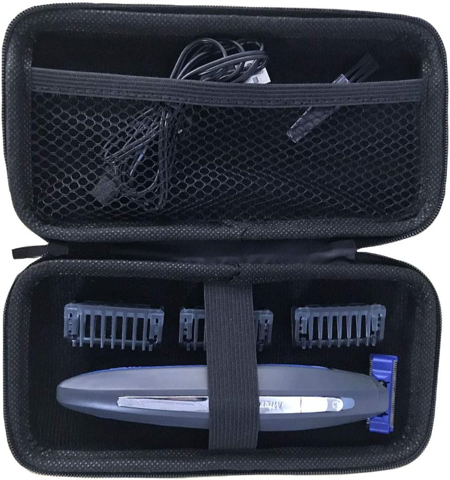 INVODA Hard Storage Travel Case for Micro Touch SOLO Oneblade Case EVA Travel Carrying Case Full Body Trimmer and Shaver Case