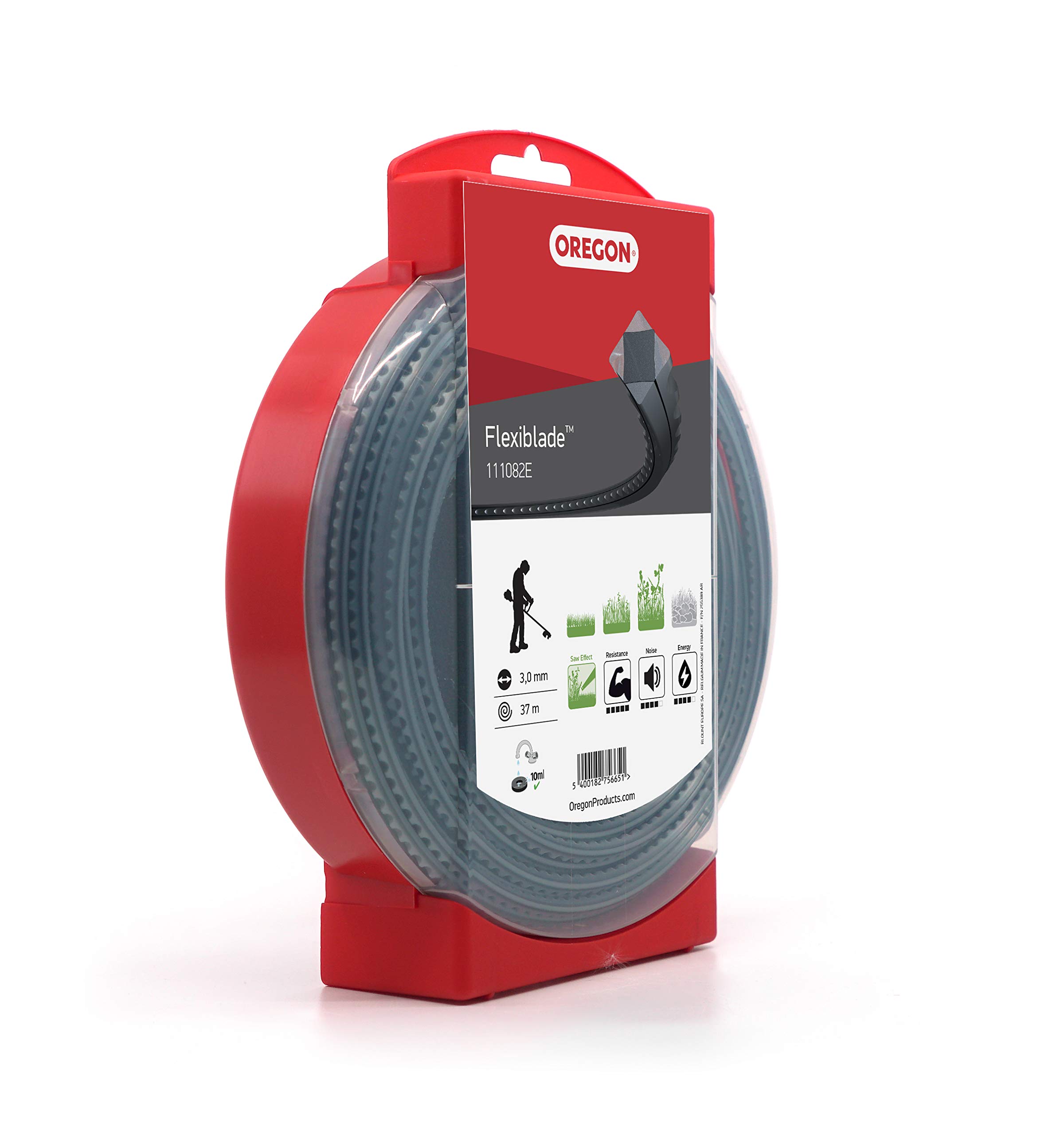 Oregon 111082E Filo Flessibile Seghettato Per Rovi E Sottobosco, Nero, 3 mm x 37 m Di Lunghezza