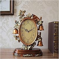 Vista 8 de Reloj retro con repisa, reloj de escritorio, sala de estar, reloj de péndulo, decoración de mesa, reloj de mesa, reloj de escritorio, reloj retro