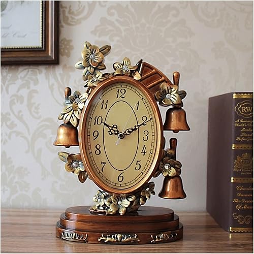 Miniatura 8 de DYPASA Reloj retro con repisa, reloj de escritorio, sala de estar, reloj de péndulo, decoración de mesa, reloj de mesa, reloj de escritorio, reloj