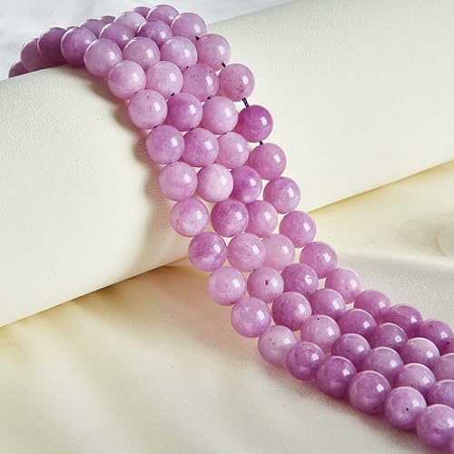 Miniatura 6 de 100 cuentas de kunzita de 0.236 pulgadas (0.236 in) cuentas de piedras preciosas naturales redondas sueltas para hacer joyas