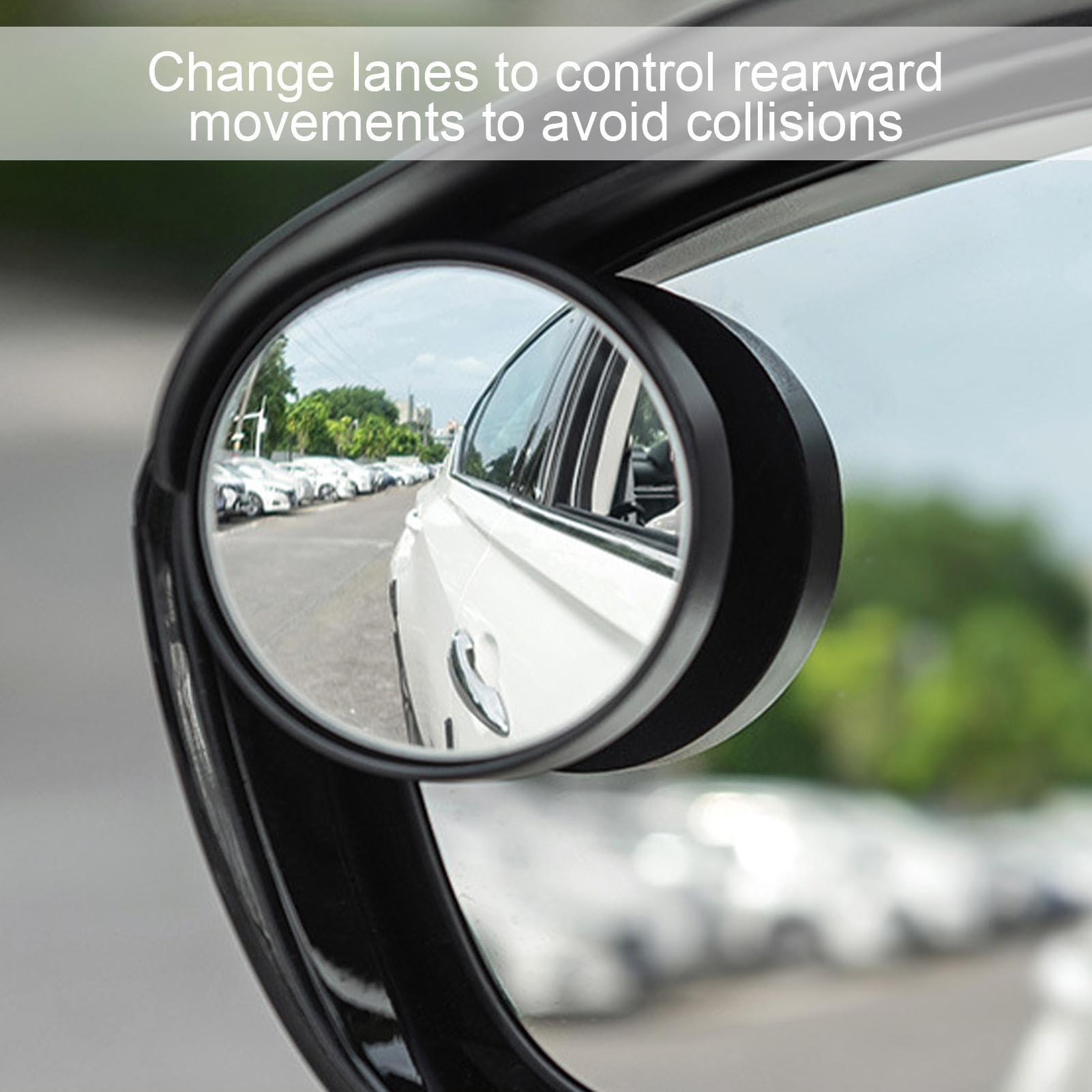 Miroirs D'Angle Mort Pour Voiture - Lot De 2 - Rotatifs 360° - Adhésifs Et Convexes - Pour SUV, Camions
