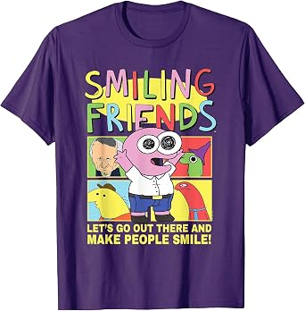 Smiling Friends Make People Smile PIM Funny Cartoon T-Shirt