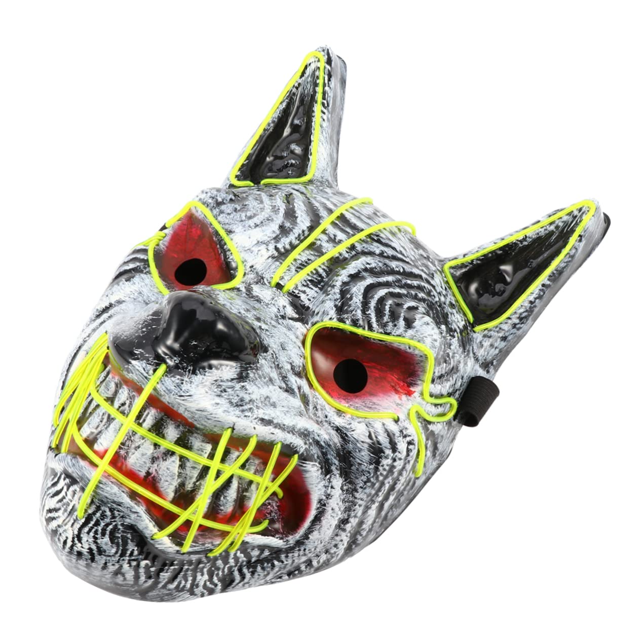 BESTonZON 2pièces Masque Halloween Led Effrayant Pour Fête Masque Complet De Loup Et Festive Non Éclairé Unique Confortable à Porter