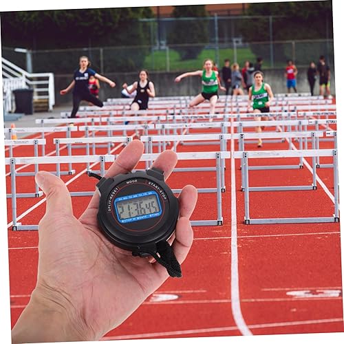 Miniatura 6 de GALPADA Cronómetro digital con pantalla grande, funcionamiento silencioso, temporizador portátil de mano para natación, entrenamiento, correr,