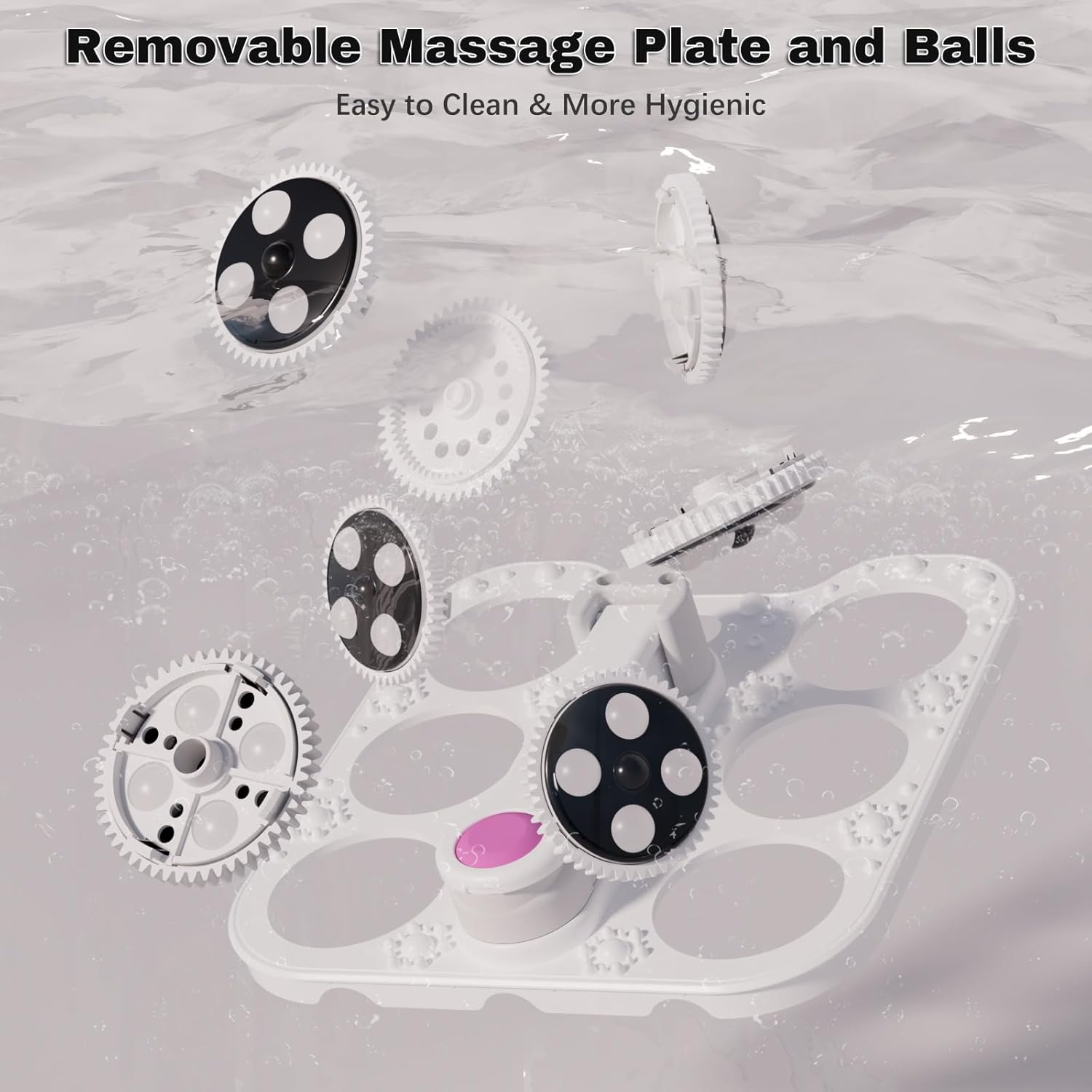 Foot Spa Electric Rotary Massage, with Touchscreen Pro Color Display, Collapsible Foot Bath with Heat, Bubble,Remote Control, Adjustable Temp Control, and 24 Motorized Shiatsu Massage Balls (Black)