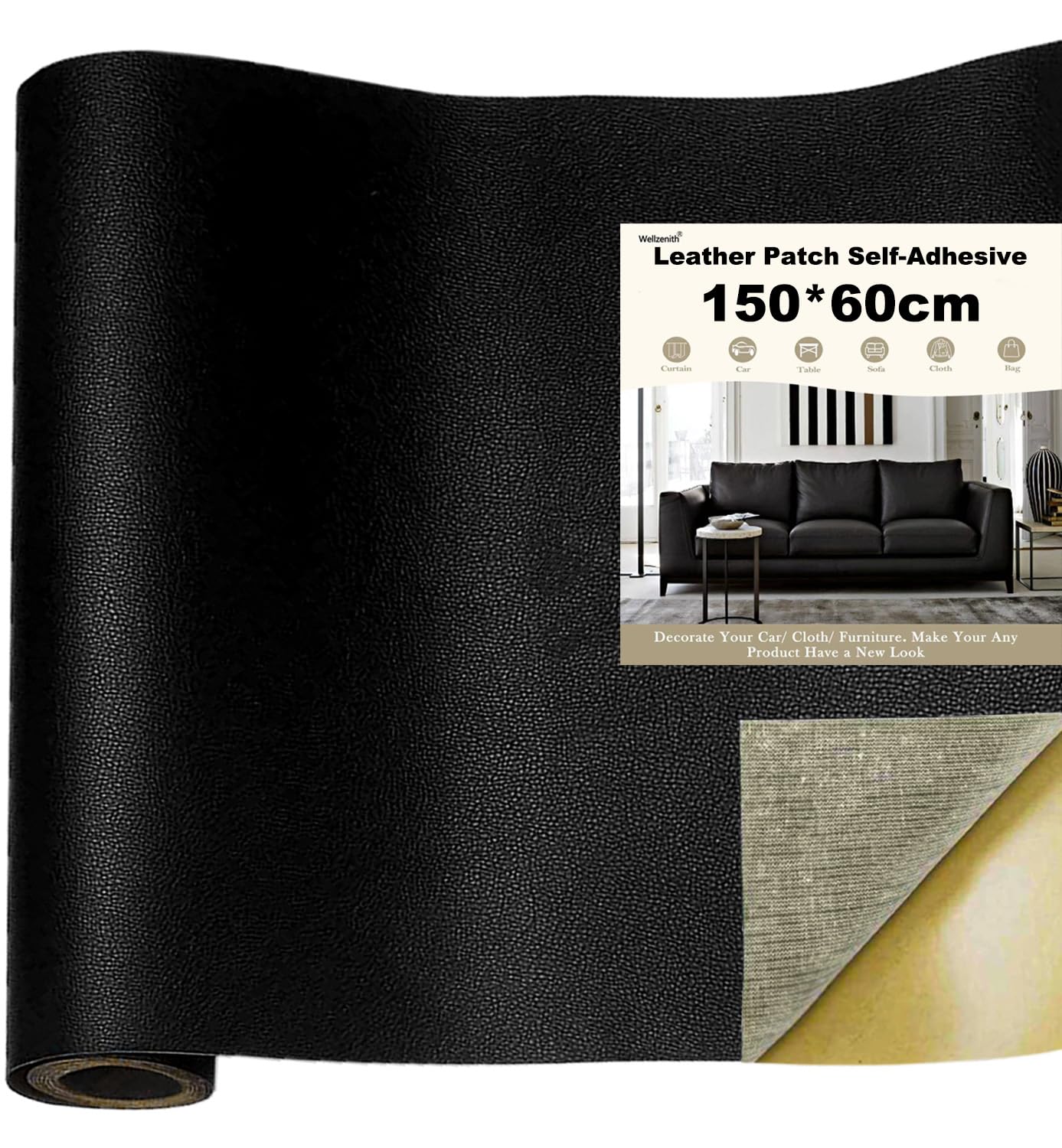 Kunstleder Reparaturset - 9-teiliges Set Mit Schere Für Sofas, Jacken & Autositze