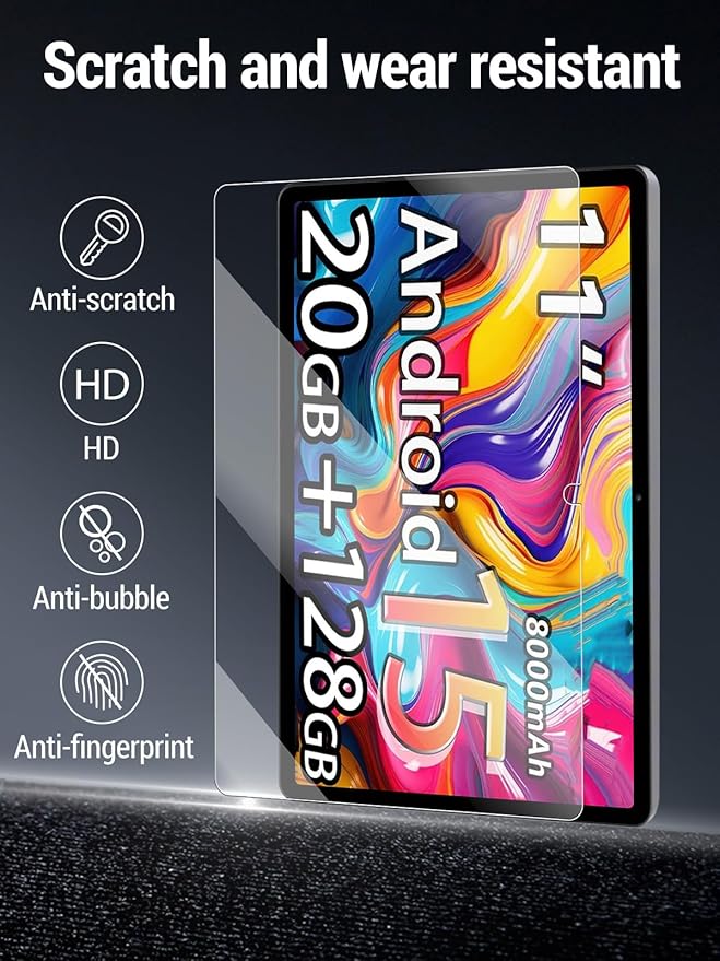 Protector de Pantalla de Vidrio Templado 9H para HUIHUANG T5 11 Pulgadas, 2 Unidades miniatura 2