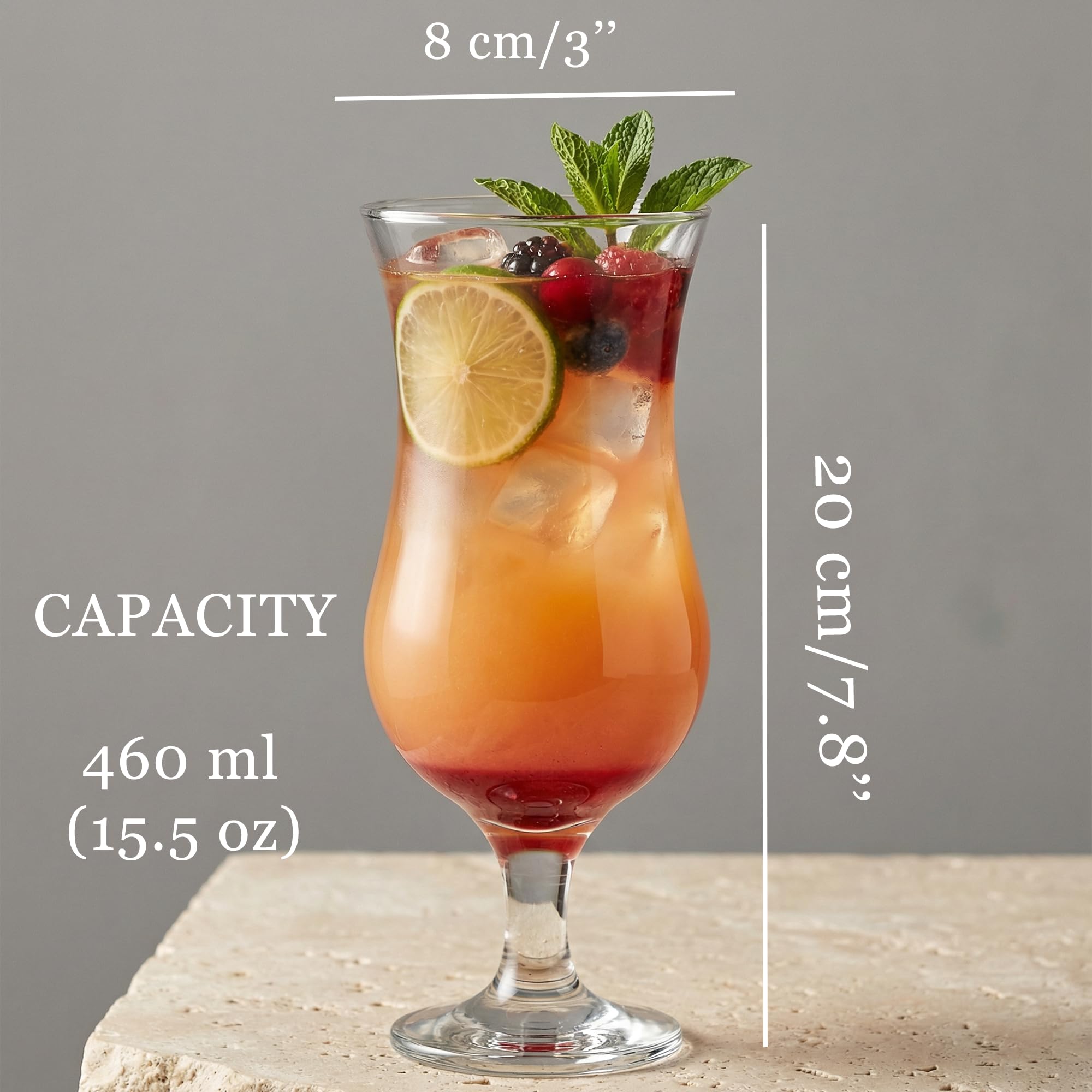 GOSOYO Lot de 6 Grands Verres Cocktail, 460 ml /15,5 oz. Verres Pina Colada, Milkshake, Mojito, Margarita, Sangria, Verre à Pinte, Aperol Spritz, Grand Verre Ouragan, Coupe Glacée GOSOYO Lot de 6 Grands Verres Cocktail, 460 ml /15,5 oz. Verres Pina Colada, Milkshake, Mojito, Margarita, Sangria, Verre à Pinte, Aperol Spritz, Grand Verre Ouragan, Coupe Glacée