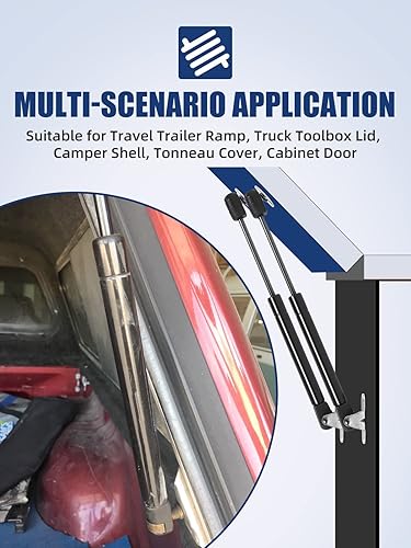 Miniatura 7 de OTUAYAUTO Soporte de gas de 14 pulgadas, soporte de elevación universal de 178 N40 libras, amortiguadores de gas C1609461 para caja de herramientas,