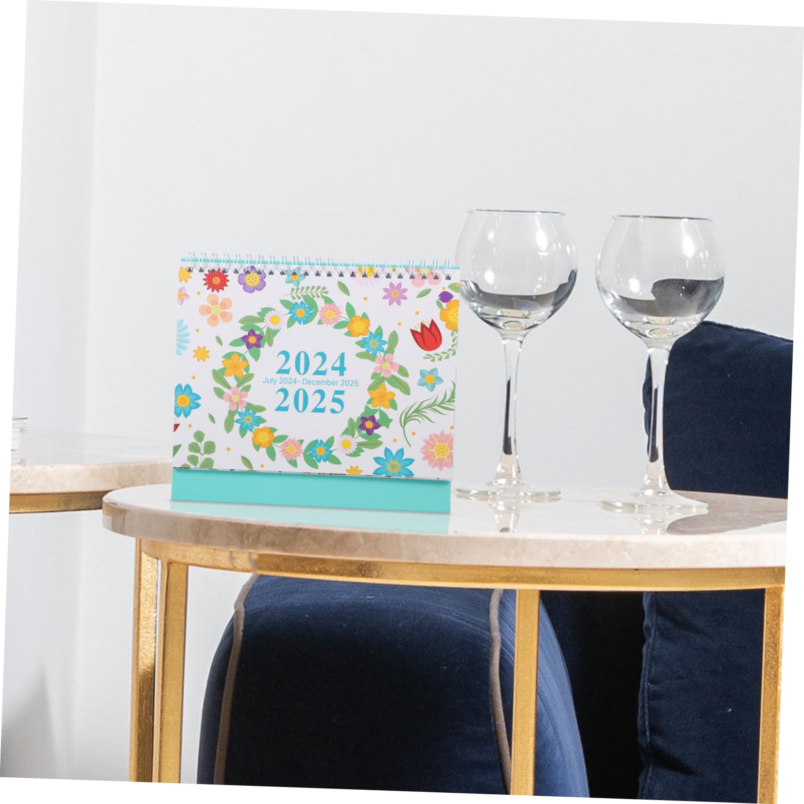 Housoutil 5 Stück Englischer Monats Tischkalender mit Ästhetischer Dekoration Tragbarer Desktop Planer für Büro und Zuhause Kreativer Stehender Monatskalender zur Notizaufnahme und