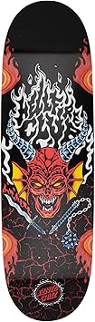 SANTA CRUZ Stranger Things Hellfire Club Flames 9.00in x 32.00in Skateboard Decks