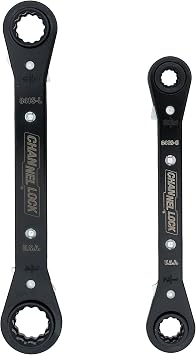 Channellock 841S 8-in-1 SAE Ratcheting Wrench Set | 8 sizes in 2 Pieces Including 5/16, 3/8, 7/16 ,9/16, 5/8, 11/16, 3/4-Inch | 12 Point Ratchet | Heat Treated for Durability | Made in USA , Black