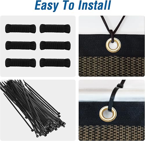 Miniatura 5 de Amagenix 90% tela de sombra de 6 x 10 pies, paño de sombra moca con ojales GN02 para pérgola cubierta de repuesto para toldo, grado comercial de 6 x