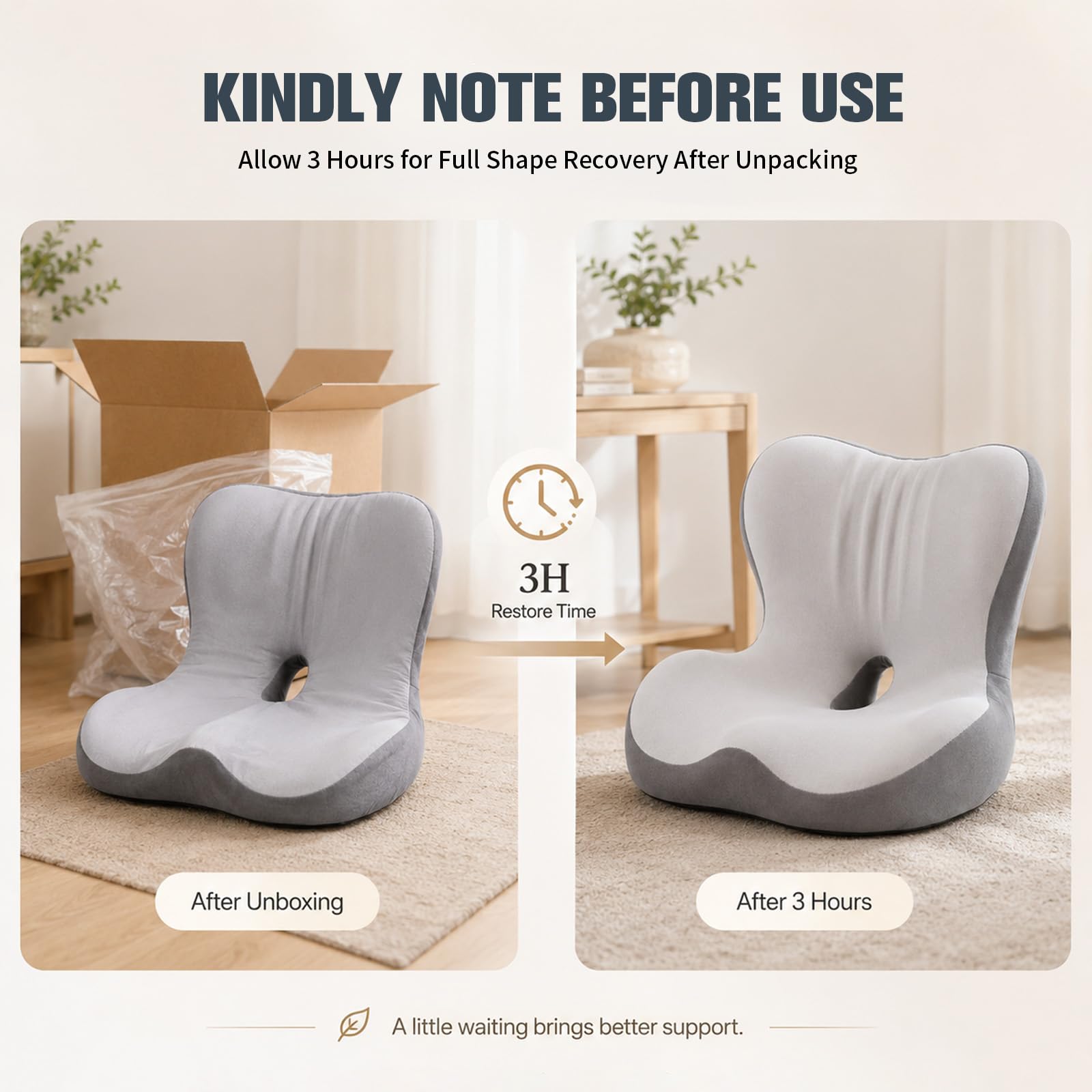 Cojín de asiento ortopédico con respaldo ergonómico para silla de oficina, coche y sala de juegos