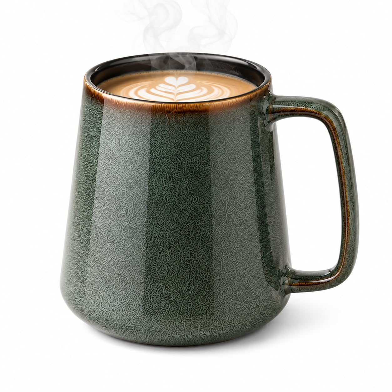 Ximoryn Large 700ml Ceramic Coffee Mug, Extra Big Sturdy Tea Cup with Strong Handle, Dishwasher & Microwave Safe, Gift for Birthday Christmas Valentine's - Green