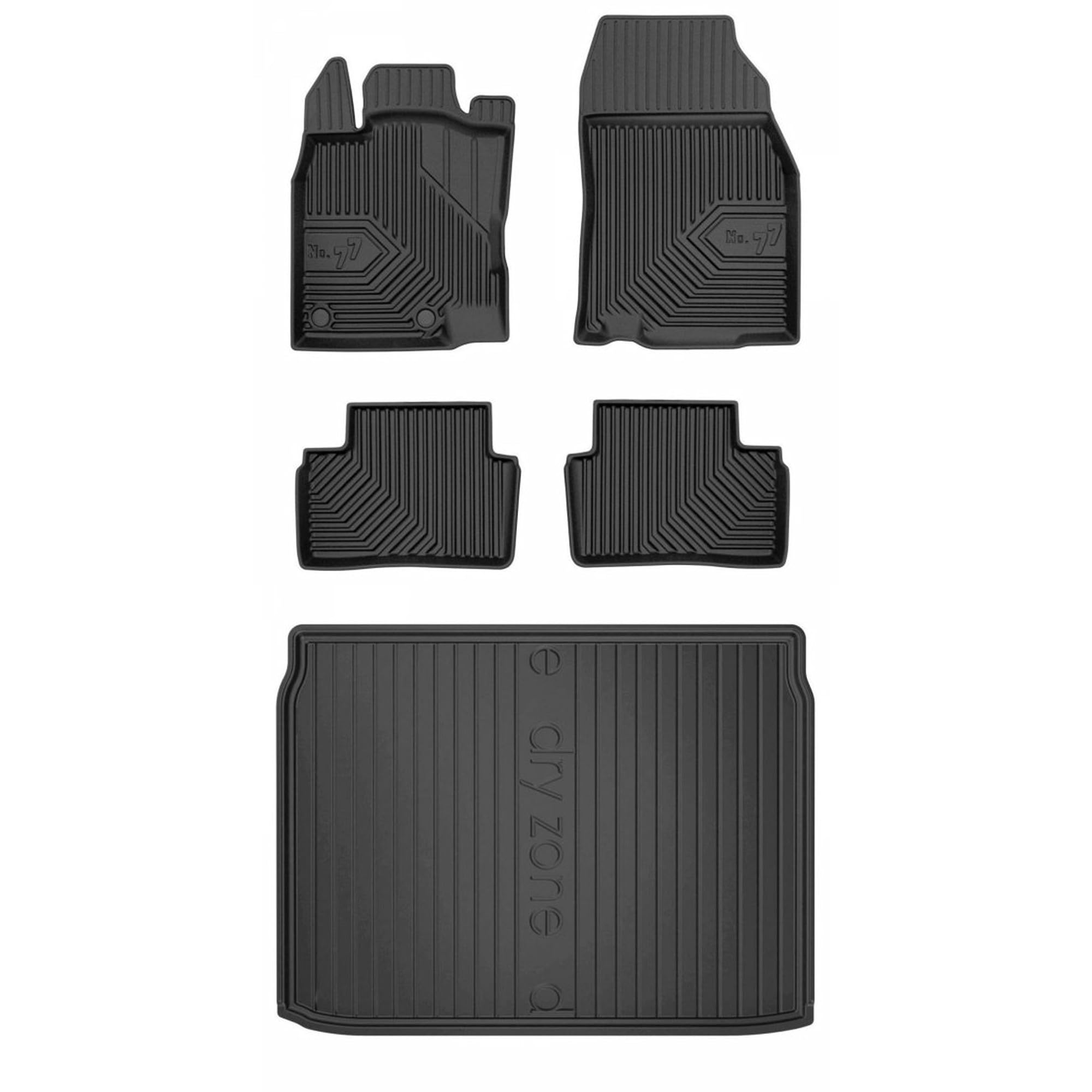 MOTOS Set de Alfombrillas de Goma y Alfombrillas de Maletero para Renault Kadjar 2015-2022 Mejora la Comodidad de Tus Viajes con la Alfombrilla Antideslizante para Coche NO.77- Alfombrillas para Todo