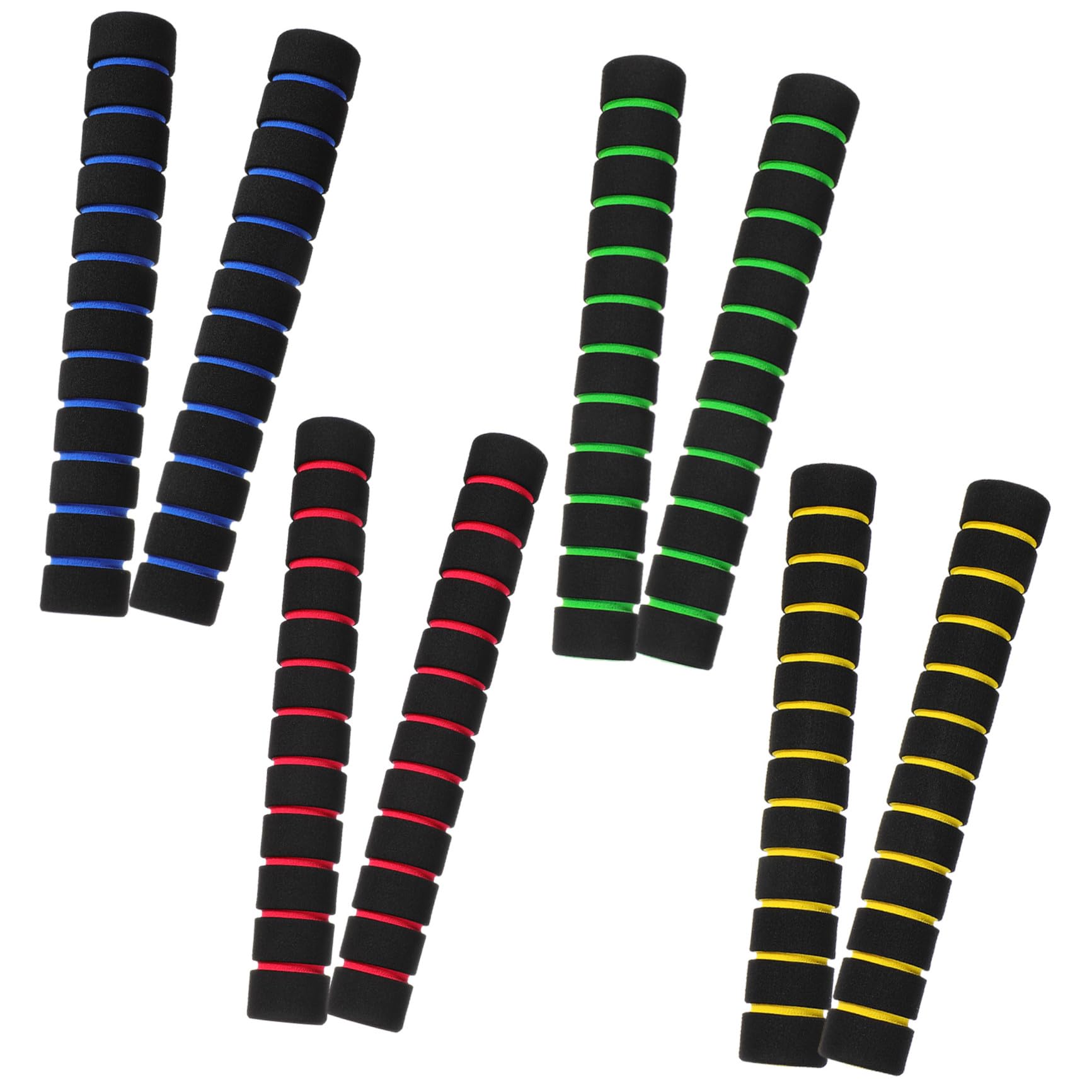 Anneome 4 paia Coprimanico in Spugna Antiscivolo per Pagaia Kayak Manicotti Impugnatura Ergonomici Rosso Blu Verde Giallo Protezione Comfort e Controllo Potenza