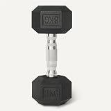 Amazon Basics haltères hexagonaux recouverts de caoutchouc set, 8 kg, Noir - 3