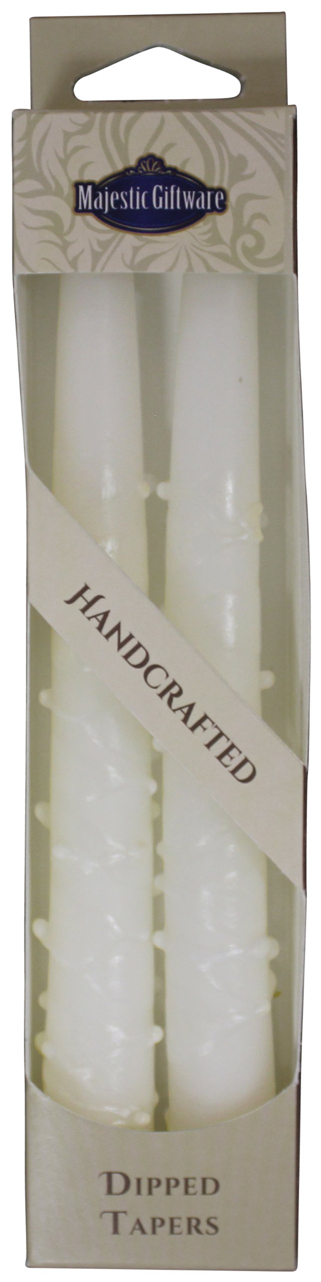 Fuseau bougie blanc neige 19cm Majestic Giftware Safid Sc-snt7-w en lot de 2