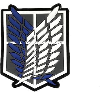 OYSTERBOY PVC Attack on Titan The Survey Corps Military Divisions Police Symbol Patch (Hook Backing)