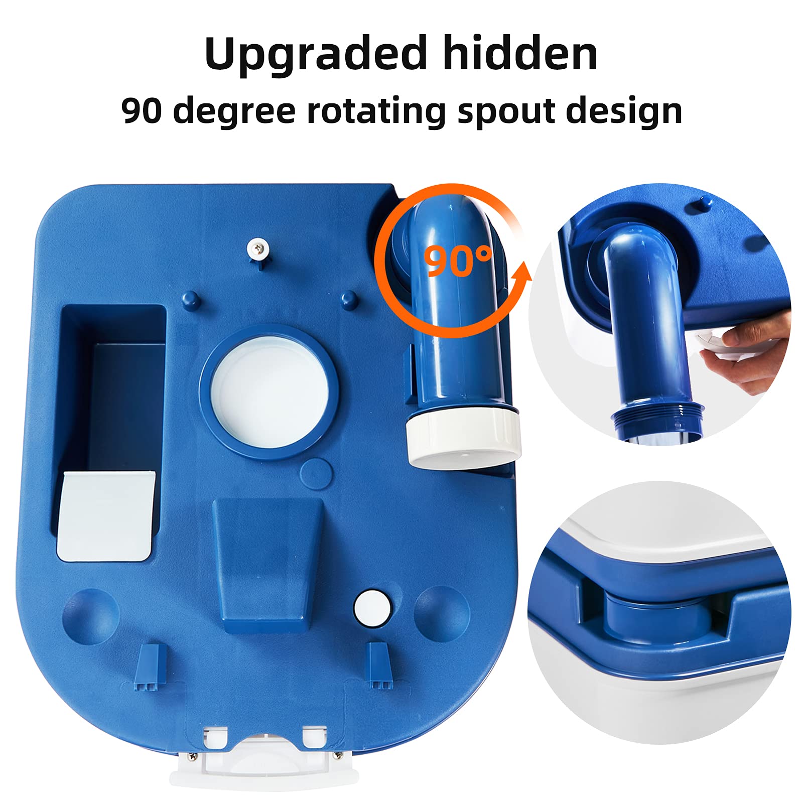 Portable Toilet, Rumia Portable RV Camping Toilet for Camper for Car