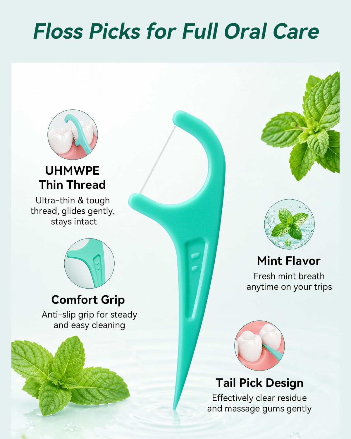 FAMILIFEFAMILIFE - Púas de hilo dental con estuche de viaje, , , Hilo de menta (240 unidades),, ]