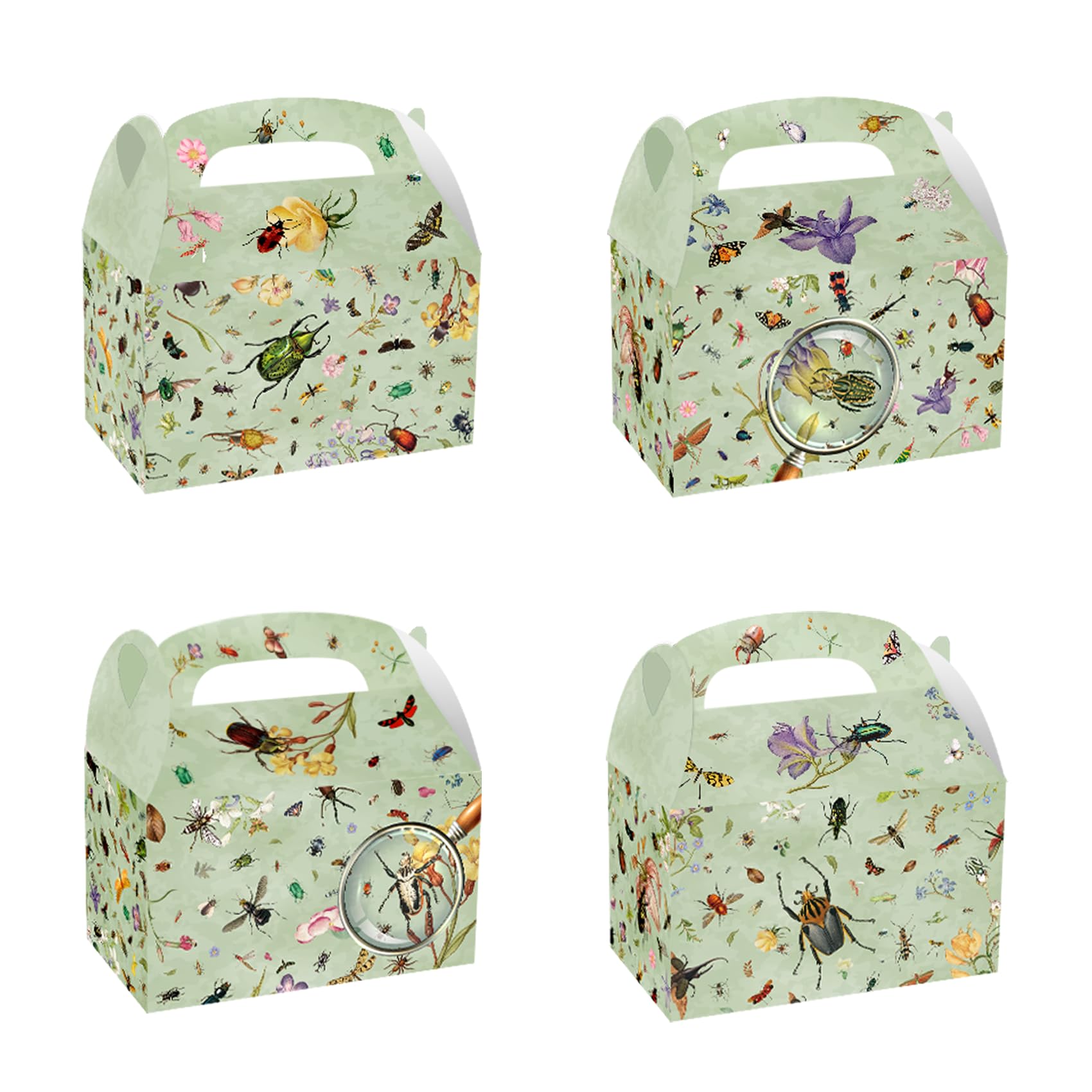 12 Pack Bug Party Boxes Bug Birthday Party Supplies Bug Insect Goodie Bag Treat Bag Gift Bags Candy Bags