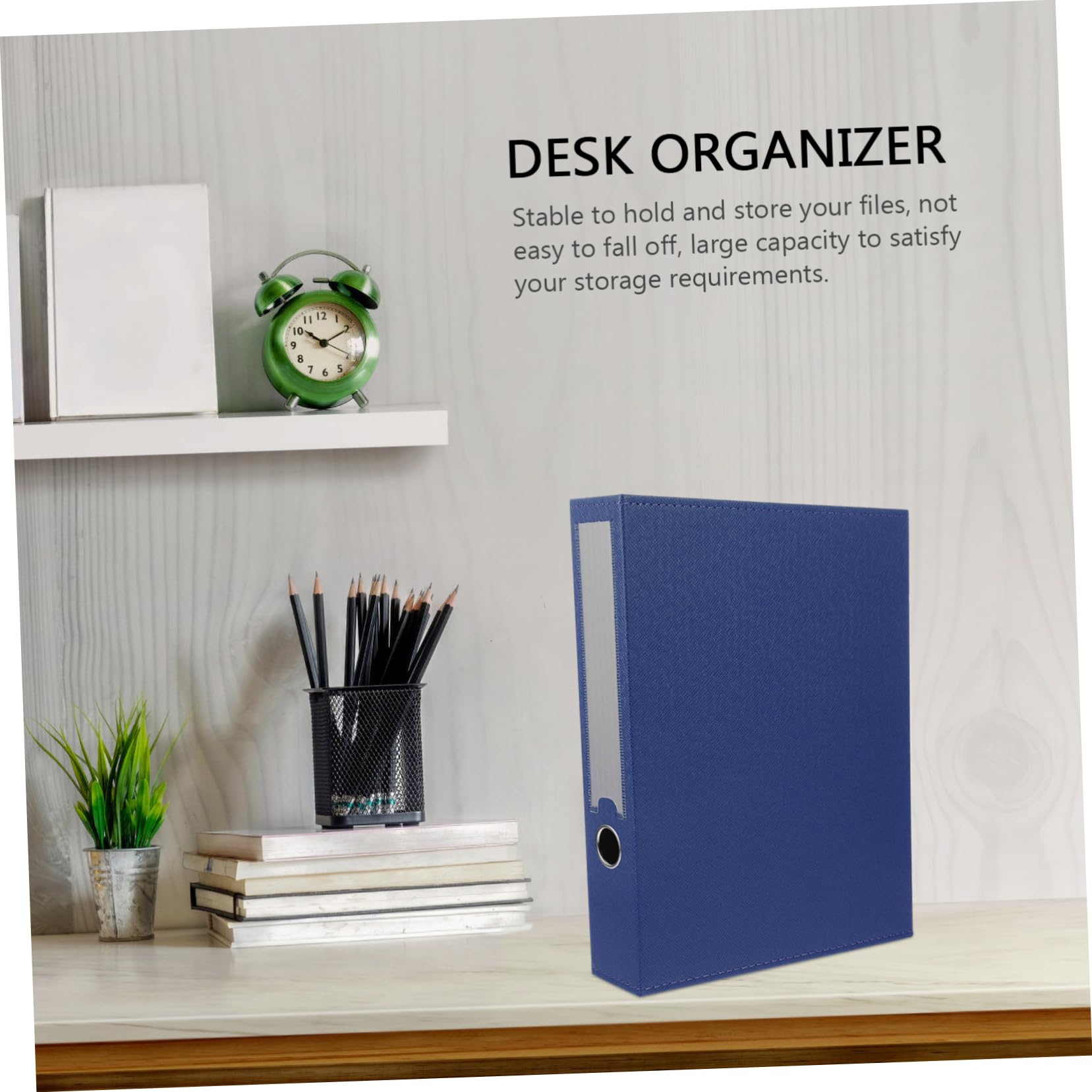 NUOBESTY Blauer A4 Aktenorganizer aus Pu Leder für Dokumente