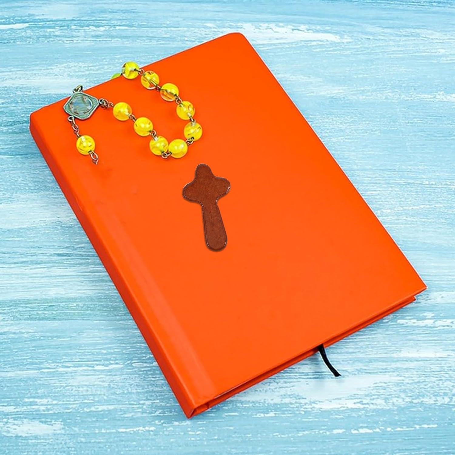 STOBAZA 3pcs Portable Small Hand Held Pine Wood Cross for Christian Prayer with Enduring Coffee Finish, Gift for Mother's Day and Bag Carrying image 4