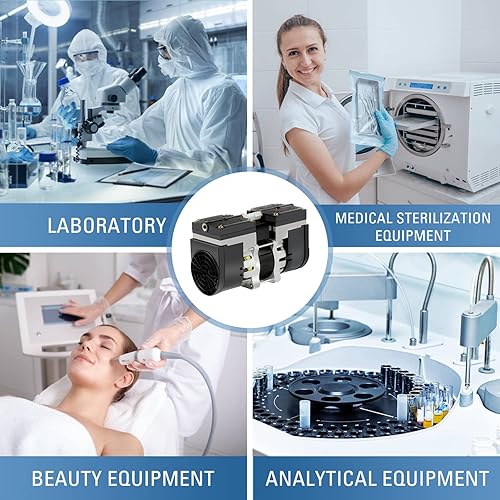 Miniatura 5 de Bomba de vacío de diafragma de laboratorio 24L Bomba de vacío sin aceite médica sin aceite bomba de aire -95Kpa con filtro de aire