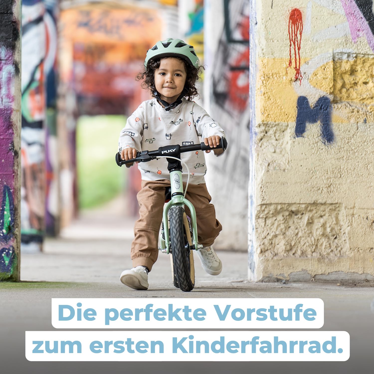 PUKY LR L Light Retro Blue | Laufrad ab 3 Jahren | Kinderlauflernrad | 12,5 Zoll Lufträder | Sicherheitslenkergriffe & V-Brake | Inkl. Höhenverstellbarem Sattel, Seitenständer & Trittbrett | 3,6 kg