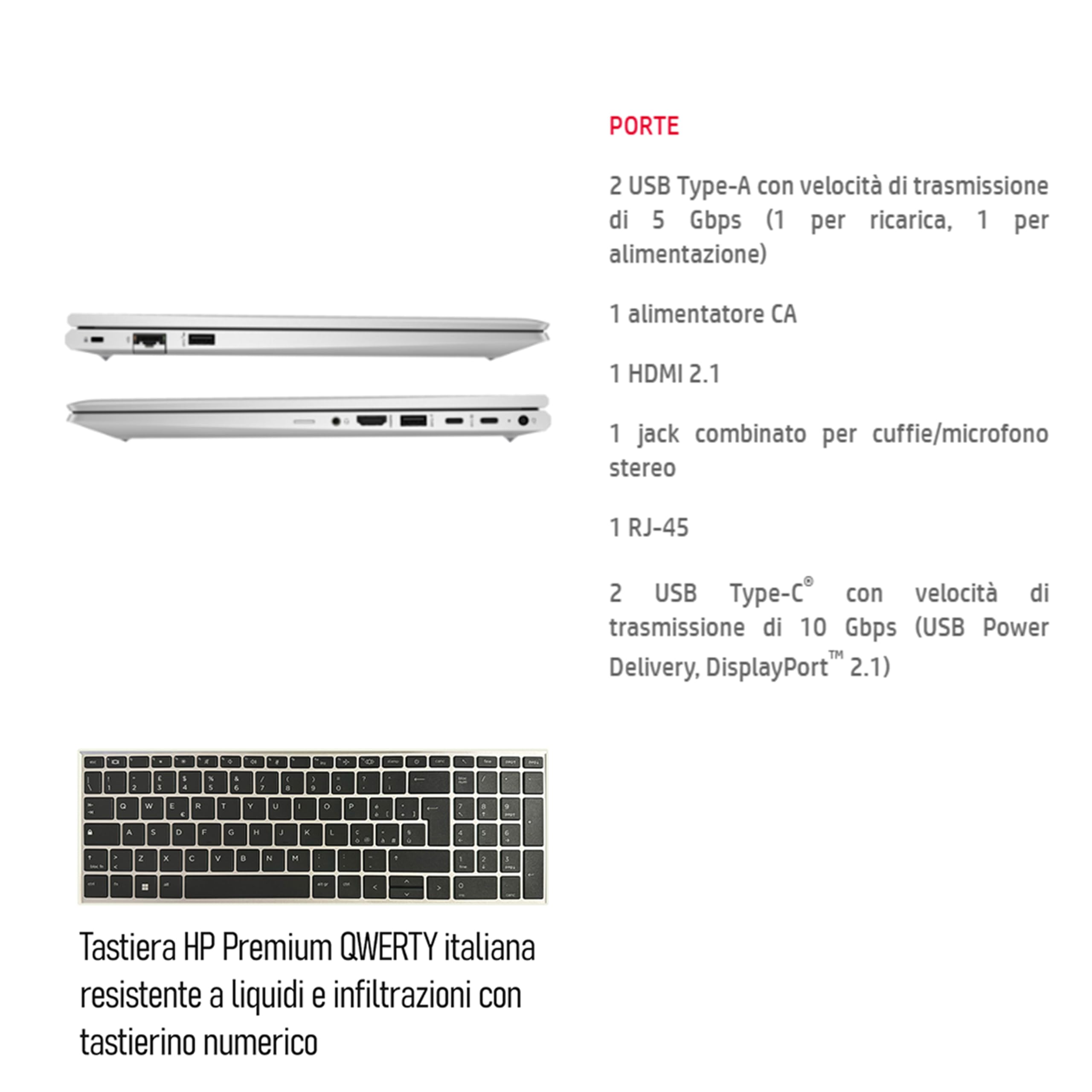 HP ProBook 450 G10 Notebook Portatile, Intel Core i5-1334U, Ram 32Gb, SSD PCI da 512Gb, Display IPS FHD 15.6", Wi-Fi6, 4USB di cui 2 Type-C, Lan, Thunderbolt, Fingerprint, Win 11 Pro, Pronto all'Uso