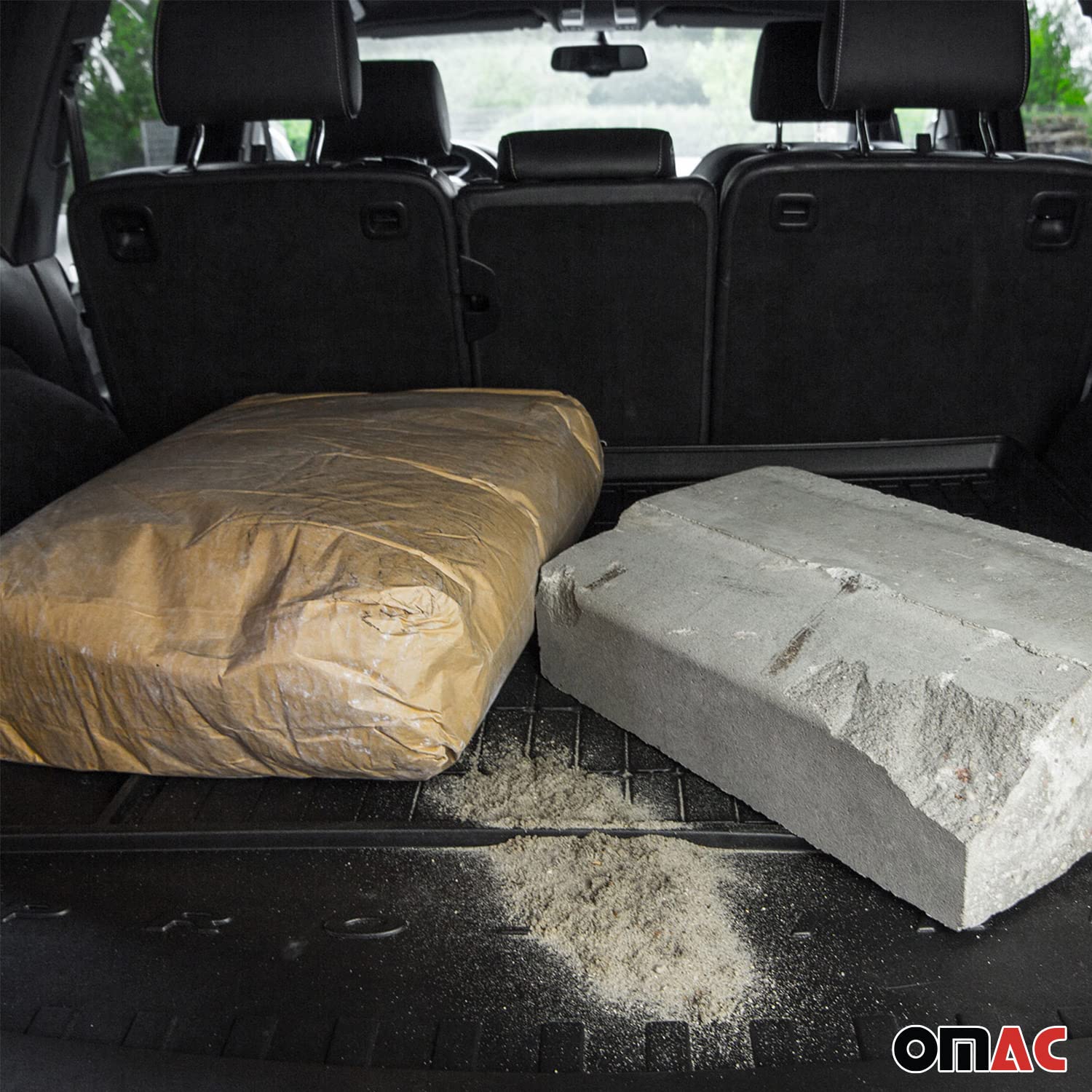 OMAC Gummi Kofferraumwanne kompatibel mit Audi Q7 4M 2015-2026 TPE Laderaumwanne Schwarz