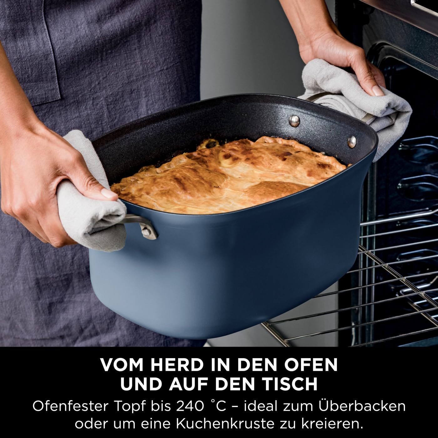 Ninja Foodi PossibleCooker, 6L Digitaler Multikocher & Schongarer mit Topf, und Reiskocher, vielseitige 8-in-1-Funktionen, Dampfeinsatz, Löffel &Glasdeckel, Anbraten, Backen, nachtblau, MC1101EU
