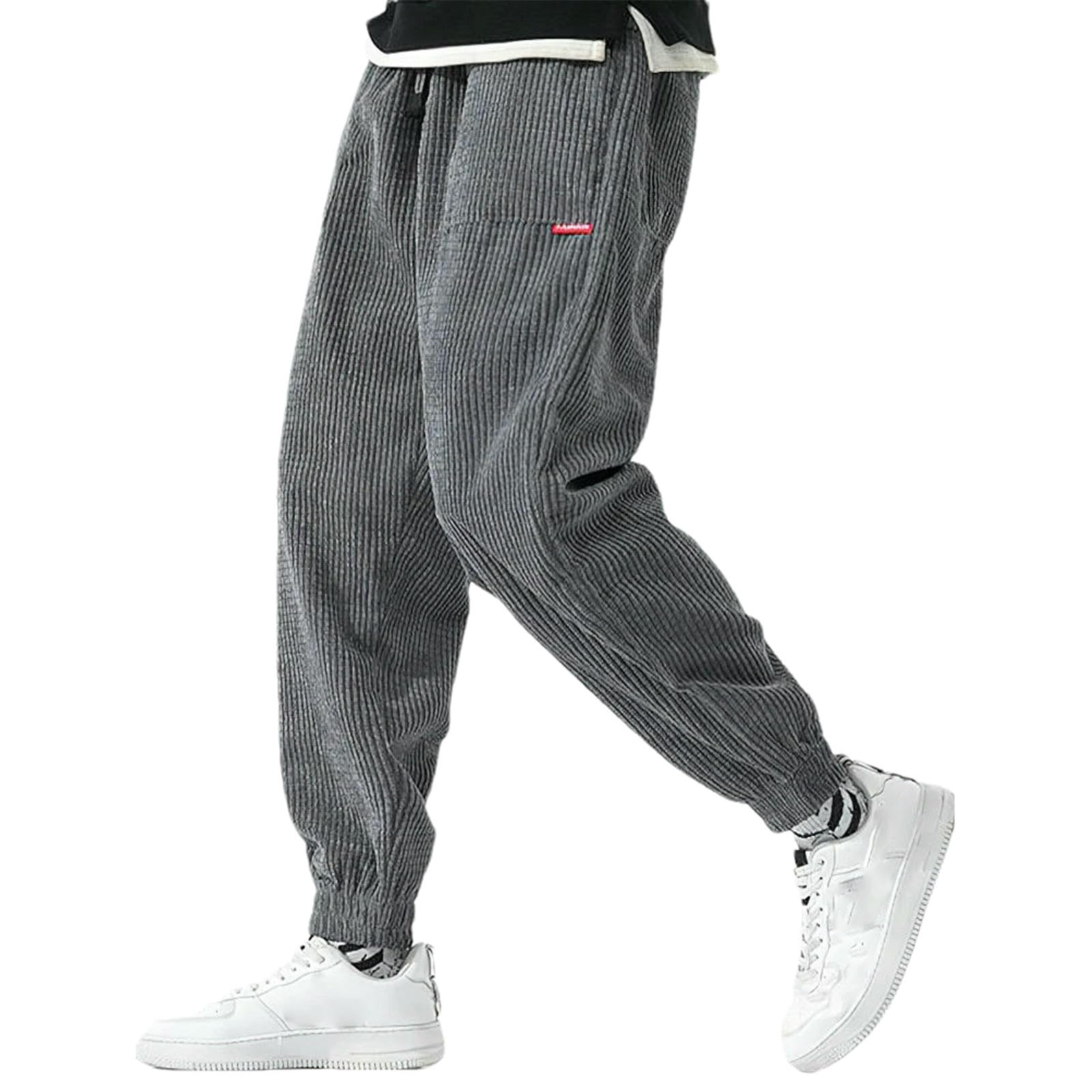 Pantaloni da jogging larghi da uomo in velluto a coste pantaloni della tuta da uomo autunno inverno casual harem pantaloni sportivi maschili pantaloni termici