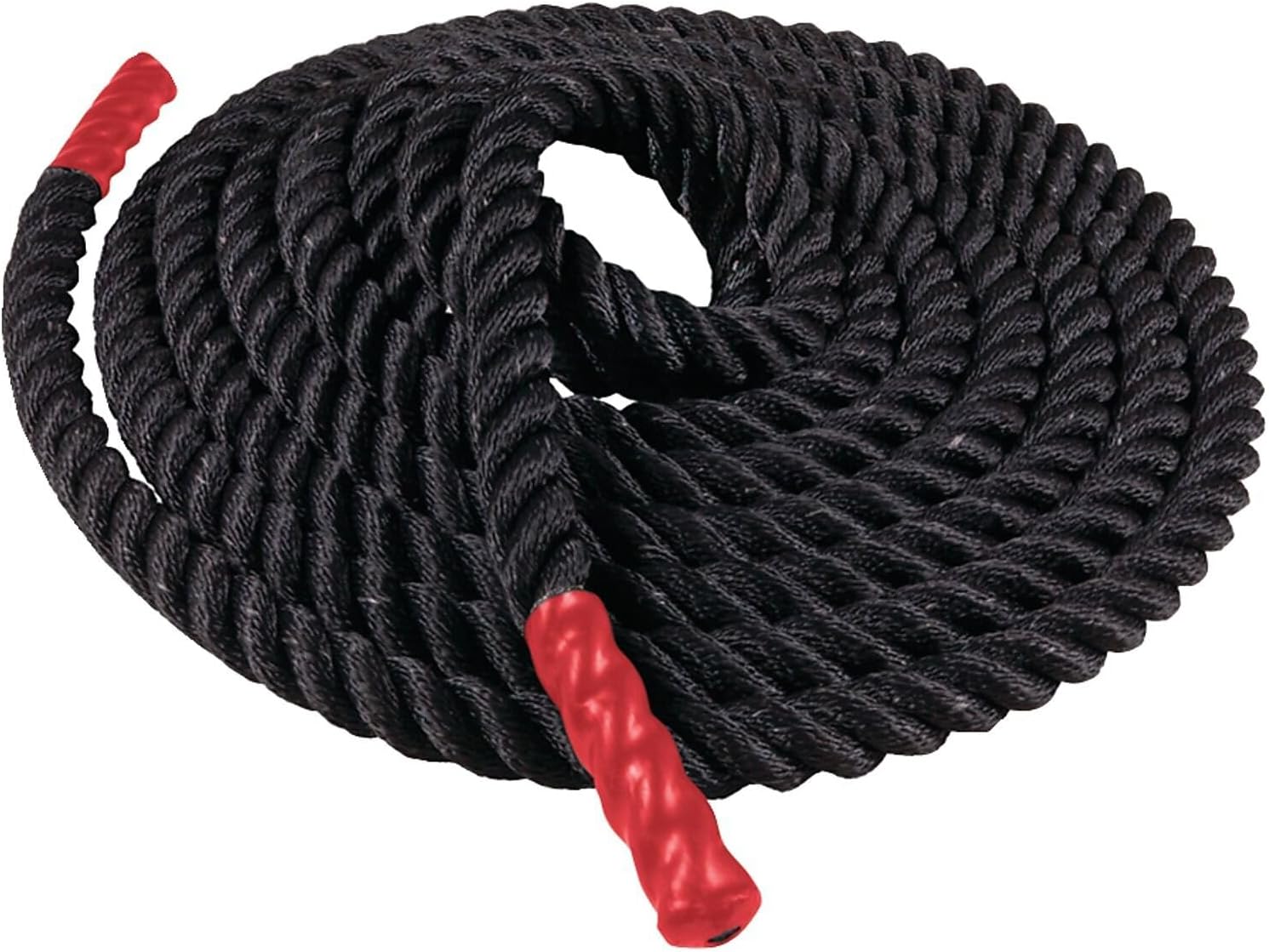 GoFit Heavy Duty 1.5-Inch-Thick Polyester/Polypropylene Combat Rope - 40 Foot, Ideal for Cardio, Endurance, Stamina, Home Workout Includes Training Manual,Black,FPS-177722