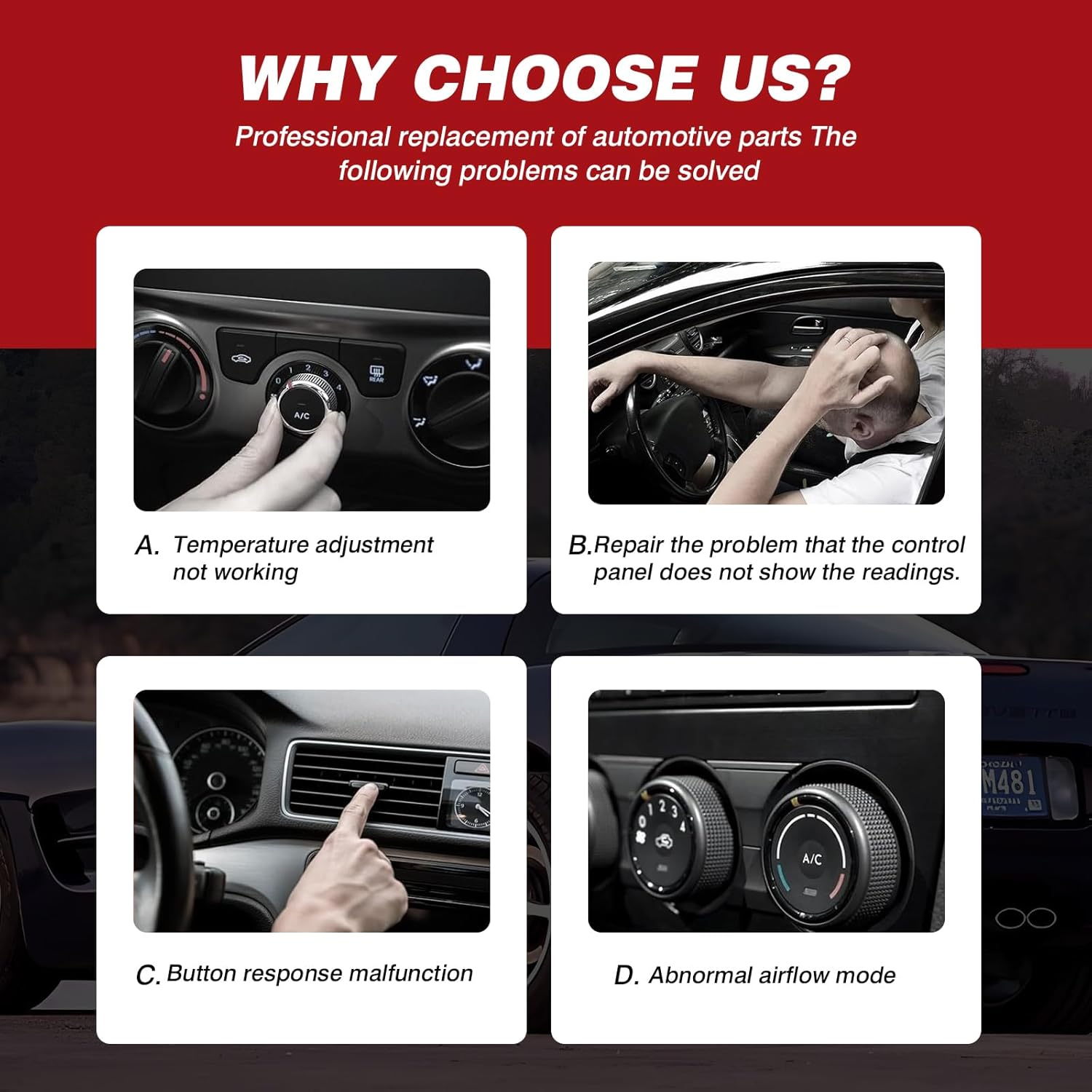 09352181 A/C Heater Climate Control Module HVAC Compatible with 1997-2004 C5 Corvette 5.7L Air Conditioning Panel