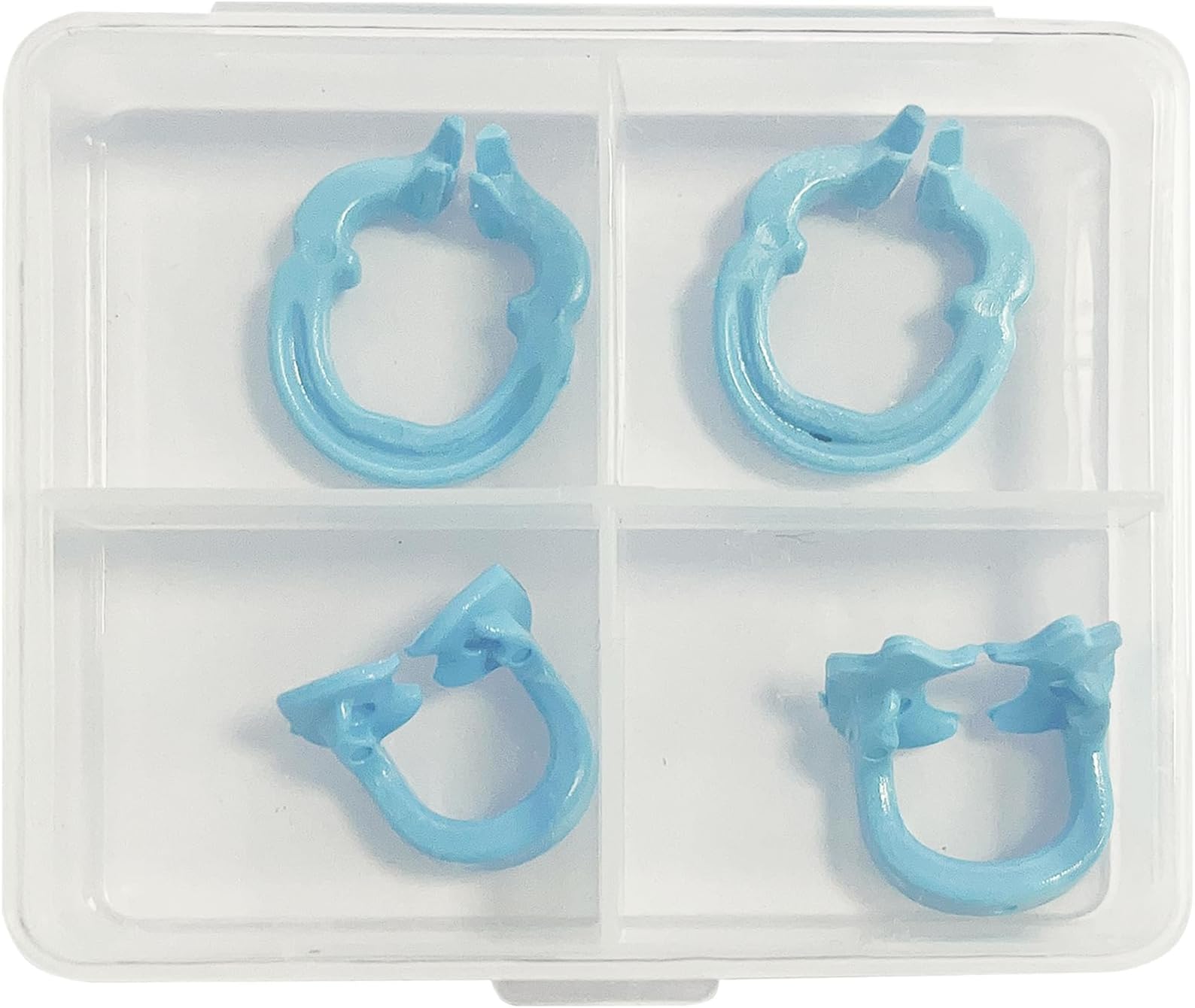 4-Piece Dental Rubber Dam Clamps Set, Hard Resin Material, Includes Anterior and Posterior Rubber Barrier Clips, Endodontic Rubber Dam Holders, Autoclavable Dentist Tools for Tooth Isolation
