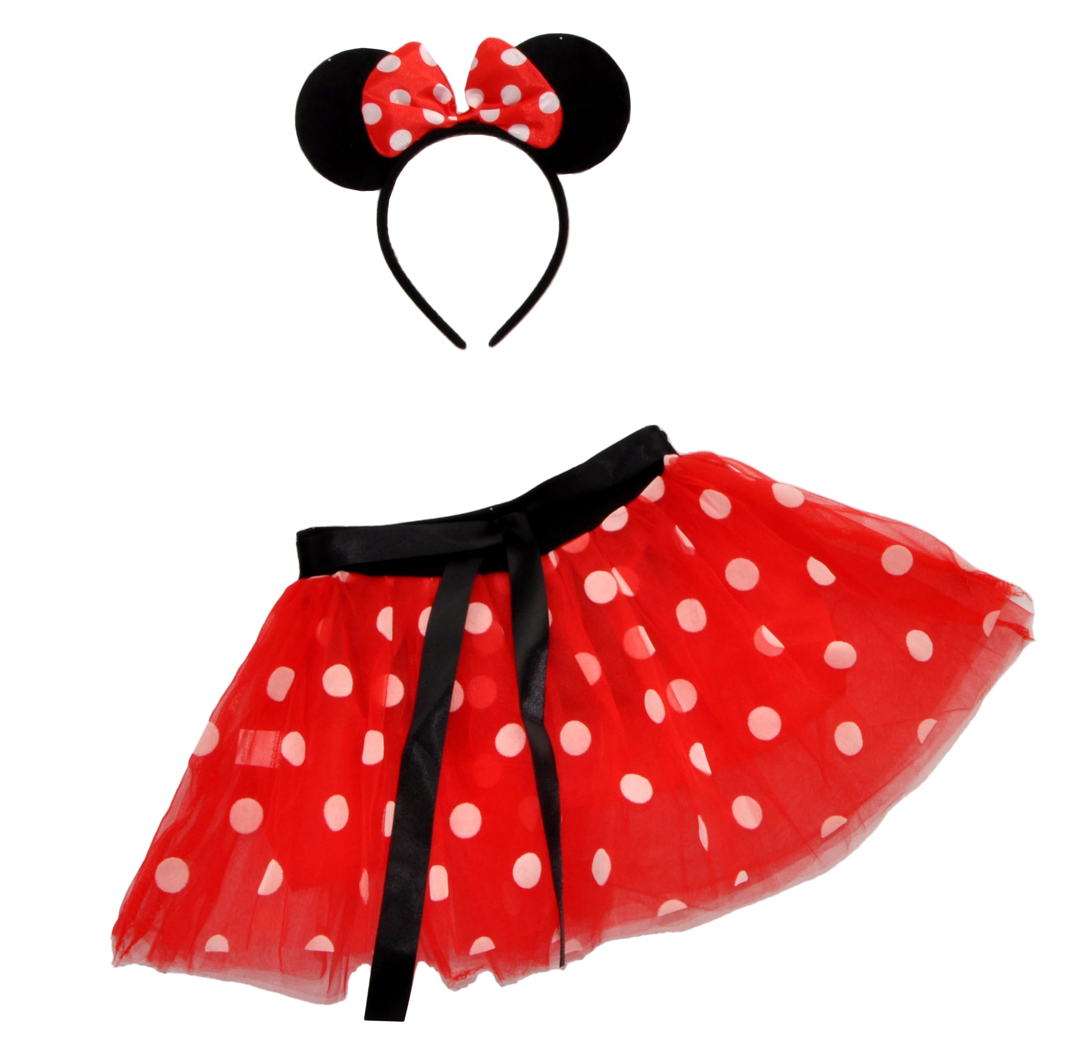 Ciao 20510 Polka Dots Mouse disguise kit (tutu skirt, tiara with ears) Mickey, Children, Red, White, Black, One Size 3-6 Years