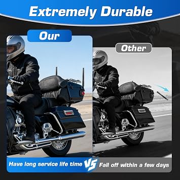 Short Motorcycle Antenna for Harley Davidson 1989-2025 Touring Street Glide/Road Glide/Electra Glide/Ultra Classic | Enhanced AM/FM Signal Reception 1-Pack 4.7 inch