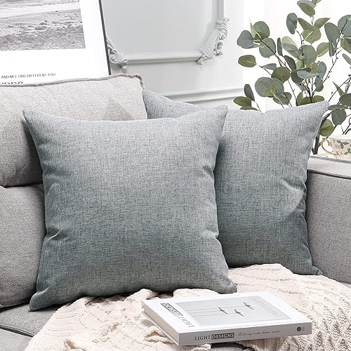 Miniatura 4 de OTOSTAR Juego de 2 fundas de almohada impermeables para exteriores de 18 x 18 pulgadas, fundas de almohada decorativas para patio, jardín, fundas