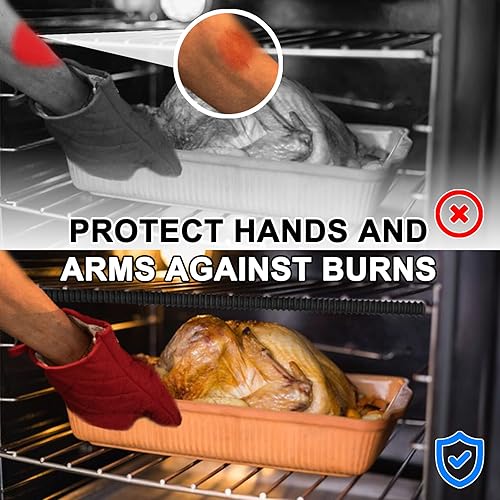Miniatura 3 de LeeYean Protectores de horno para estantes  Paquete de 4 protectores de silicona resistentes al calor para horno, 14 pulgadas de largo, protector de