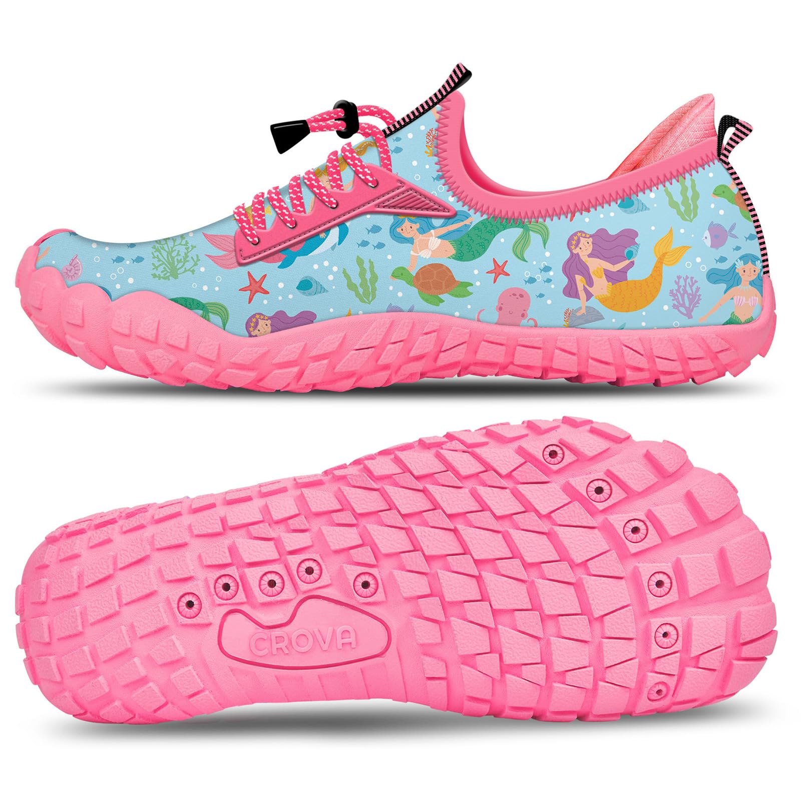 Built-in Heel Grips Water Shoes for Kids Girls Boys Hiking Wide Barefoot Swim Beach Pool Big Kid